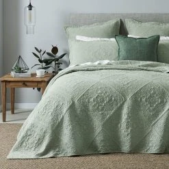 Morgan & Finch Asher Coverlet - Sage Green -Morgan & Finch Shop M F Asher Coverlet 6