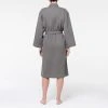Morgan & Finch Bliss Waffle Robe - Charcoal
