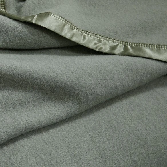 Morgan & Finch Cooper Woollen Blanket - Sage 3 Morgan & Finch Cooper Woollen Blanket - Sage