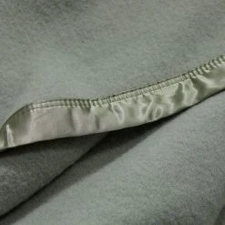 Morgan & Finch Cooper Woollen Blanket - Sage 7 Morgan & Finch Cooper Woollen Blanket - Sage -Morgan & Finch Shop M F COOPER Sage Detail 2