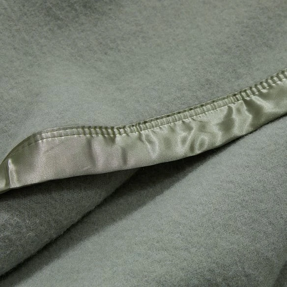 Morgan & Finch Cooper Woollen Blanket - Sage 5 Morgan & Finch Cooper Woollen Blanket - Sage - Image 3