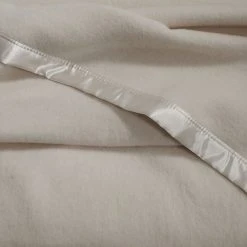 Morgan & Finch Cooper Woollen Blanket - Stone -Morgan & Finch Shop M F COOPER Stone Detail 2 4