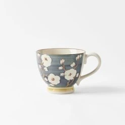 Morgan & Finch Cherry Blossom Teacup 6 Morgan & Finch Cherry Blossom Teacup -Morgan & Finch Shop M F Cherry Blossom Lge Tea Cup Slate Blue 20918602