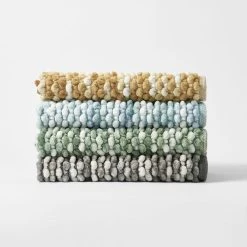 Morgan & Finch Cirrus Bath Mats - Mustard Ivory -Morgan & Finch Shop M F Cirrus BM W21 199290 R 3