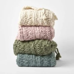 Morgan & Finch Claudine Hand Knit Throw - Cream -Morgan & Finch Shop M F Claudine Hand Knit Throws W21 213947 R 6