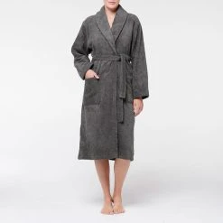 Morgan & Finch Como Robe - Granite -Morgan & Finch Shop M F Como Robe Granite 151978 R Front V2 2