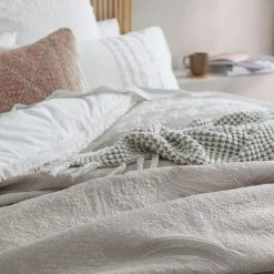 Morgan & Finch Artemida Bedspread - Stone -Morgan & Finch Shop M F Dakota QQC Artemida BS Marketing Detail 4