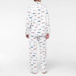 Morgan & Finch Dash Flannelette Pyjamas -Morgan & Finch Shop M F Dash Flannel PJs Multi 203990 R Back 3