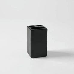 Morgan & Finch Dolomite Bathroom Accessories - Black -Morgan & Finch Shop M F Dolomite Toothbrush Holder Black 13325701 1