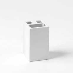 Morgan & Finch Dolomite Bathroom Accessories - White -Morgan & Finch Shop M F Dolomite toothbrush holder White 13325701 1