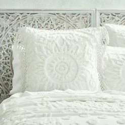 Morgan & Finch Eadie Bedspread - White -Morgan & Finch Shop M F Eadie BS Euro 1