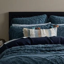 Morgan & Finch Eadie Bedspread - Blue -Morgan & Finch Shop M F Eadie Blue Mirage Detail 12