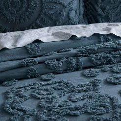 Morgan & Finch Eadie Bedspread - Blue -Morgan & Finch Shop M F Eadie Blue Mirage Detail 22 4