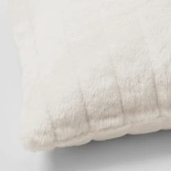 Morgan & Finch Faux Fur Cushion - Cream