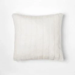 Morgan & Finch Faux Fur Cushion - Cream -Morgan & Finch Shop M F Faux Fur Cushion Cream 10646602 1
