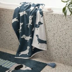 Morgan & Finch Frankie Towel 8 Morgan & Finch Frankie Towel -Morgan & Finch Shop M F Frankie Dog Towels Slate Blue Ivory 213784 R LS Mother Earth 2