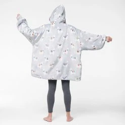 Morgan & Finch Llama Hooded Sherpa Blanket -Morgan & Finch Shop M F Hooded Sherpa Llama 21099301 Back V2 1