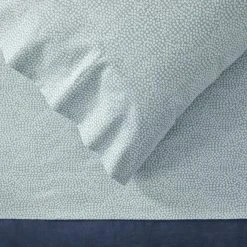 Morgan & Finch Ikura Flannelette Sheet Set - Smoke Blue 5 Morgan & Finch Ikura Flannelette Sheet Set - Smoke Blue -Morgan & Finch Shop M F Ikura Blue SS Detail 5