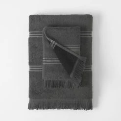 Morgan & Finch Inca Towel - Grey 13 Morgan & Finch Inca Towel - Grey -Morgan & Finch Shop M F Inca Reversible Towels Granite Grey 213745 R 2