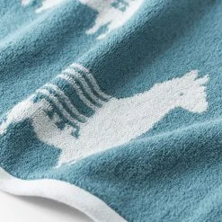 Morgan & Finch Leroy Llama Towel 7 Morgan & Finch Leroy Llama Towel -Morgan & Finch Shop M F Leroy Llama BT Jewel Blue Ivory 20950401 Detail