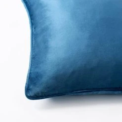 Morgan & Finch Margot Velvet Cushion - Petrol Blue