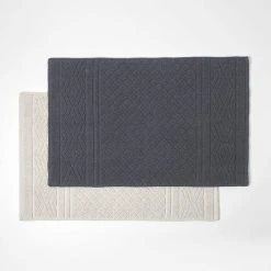 Morgan & Finch Milton Bath Mat - Charcoal