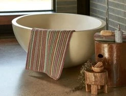 Morgan & Finch Montauk Bath Mats -Morgan & Finch Shop M F Montauk Stripe BM Brick 18192904