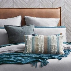 Morgan & Finch Olsen Linen/Cotton Quilt Cover - Platinum -Morgan & Finch Shop M F Olsen Platinum Detail 1