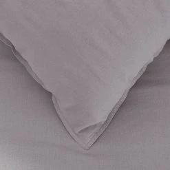 Morgan & Finch Olsen Linen/Cotton Quilt Cover - Platinum -Morgan & Finch Shop M F Olsen Platinum Detail 3 5