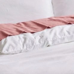 Morgan & Finch Olsen Linen/Cotton Quilt Cover - White -Morgan & Finch Shop M F Olsen White Detail 2 5