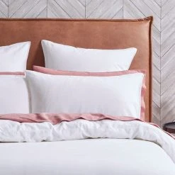 Morgan & Finch Olsen Linen/Cotton Quilt Cover - White -Morgan & Finch Shop M F Olsen White Pillows 1