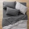 Morgan & Finch Flannelette Sheet Set - Charcoal 2 Morgan & Finch Flannelette Sheet Set - Charcoal -Morgan & Finch Shop M F PLAIN DYE CHARCOAL ECOM