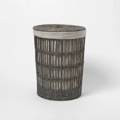 Morgan & Finch Laundry Hampers -Morgan & Finch Shop M F PP Laundry Hamper L French Grey 21026001 Copy