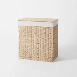 Morgan & Finch Papier Laundry Set - Natural -Morgan & Finch Shop M F Papier Hamper Rect Med 22247301