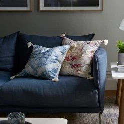 Morgan & Finch Piper Tassel Cushion - Ivory/Red 9 Morgan & Finch Piper Tassel Cushion - Ivory/Red -Morgan & Finch Shop M F Piper Velvet Cushions W20 202413 R 18