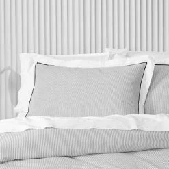 Morgan & Finch Portofino Quilt Cover - Grey -Morgan & Finch Shop M F Portofino Grey Pillow 1