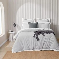 Morgan & Finch Portofino Quilt Cover - Grey -Morgan & Finch Shop M F Portofino Grey QQC 11