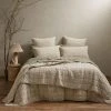 Morgan & Finch Reid Coverlet - Oatmeal -Morgan & Finch Shop M F Reid Oatmeal Coverlet