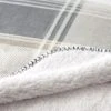 Morgan & Finch Check Sherpa Throw -Morgan & Finch Shop M F Sherpa Check Throw Grey Stone 15708305 Detail 1