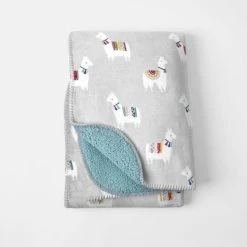 Morgan & Finch Llama Sherpa Throw -Morgan & Finch Shop M F Sherpa Llama Throw 20449501 1