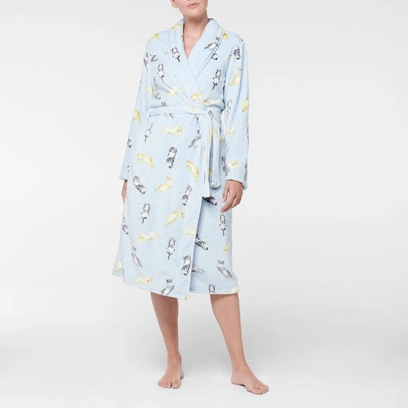 Morgan & Finch Sleepy Cats Robe 7 Morgan & Finch Sleepy Cats Robe - Image 5