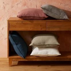 Morgan & Finch Sorano Linen Blend Cushion - Pale Grey -Morgan & Finch Shop M F Sorano Cushion Core Range R 8