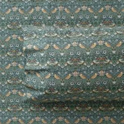 Morris & Co Strawberry 250 TC Cotton Thief Sheet Set - Teal