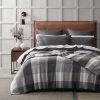 Morgan & Finch Lincoln Check Woollen Blanket - Charcoal/Ivory 2 Morgan & Finch Lincoln Check Woollen Blanket - Charcoal/Ivory -Morgan & Finch Shop M F WL Lincoln Check Blanket