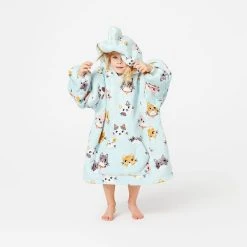 Morgan & Finch Whiskers Kids Hooded Sherpa Blanket -Morgan & Finch Shop M F Whiskers Kids Hooded Sherpa 02 SI