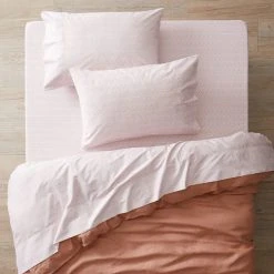 Morgan & Finch Woodblock Sheet Set -Morgan & Finch Shop M F Woodblock Blush SS ECOM