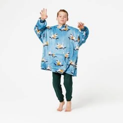 Morgan & Finch Skate Dog Kids Hooded Sherpa Blanket