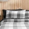 Morgan & Finch Lincoln Brushed Cotton Quilt Cover - Charcoal Check 1 Morgan & Finch Lincoln Brushed Cotton Quilt Cover - Charcoal Check -Morgan & Finch Shop M F Lincoln Charcoal Pillow004 ECOM 1