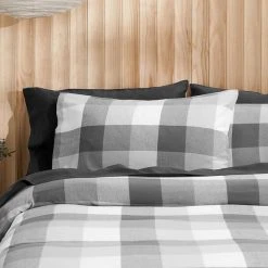 Morgan & Finch Lincoln Brushed Cotton Quilt Cover - Charcoal Check