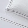 Bed & Bath Cambridge 800 TC Egyptian Cotton Sheets - White Silver 1 Bed & Bath Cambridge 800 TC Egyptian Cotton Sheets - White Silver -Morgan & Finch Shop M F S23 Cambridge Silver SS Detail SI 5